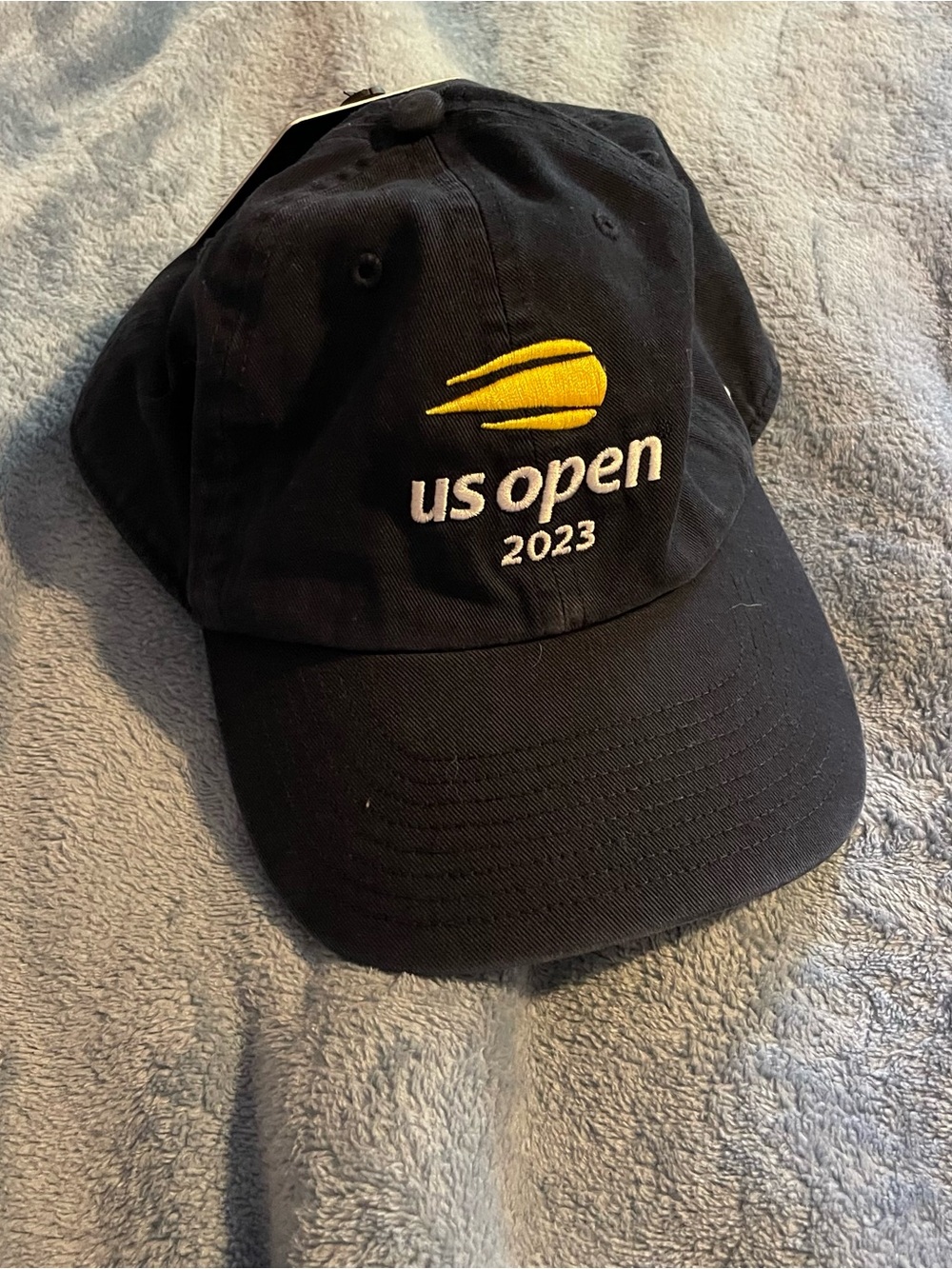 US Open 2023 Black Baseball Cap with Yellow Logo